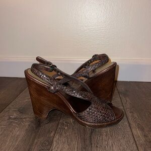 Brown Wedge Sandals